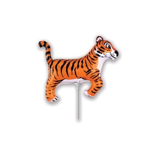 Mini pálcás Tigris fólia léggömb