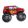 Piros Monster Truck fólia léggömb