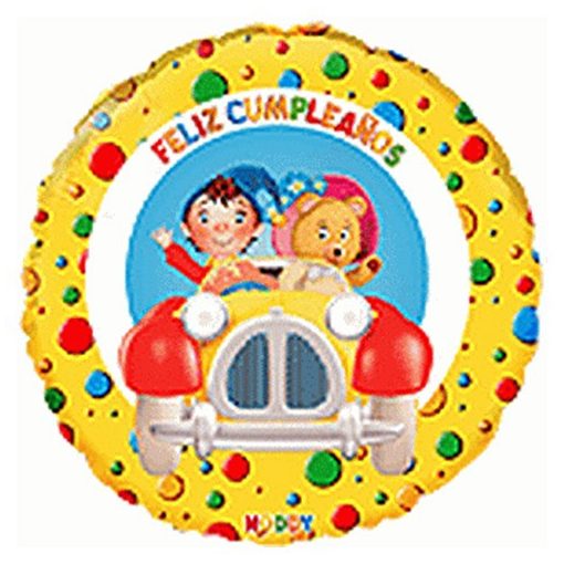 Mini pálcás Noddy car fólia léggömb